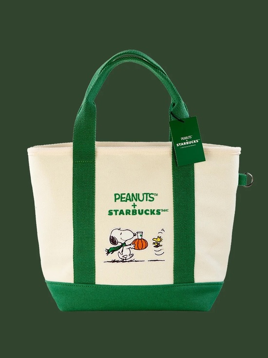 Peanuts Handbags - Peanuts + Starbucks Collab Characters Tote